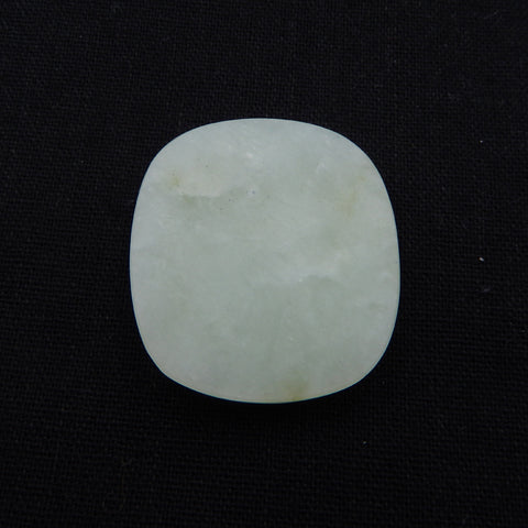 Cabochon rond en pierre naturelle de jade néphrite sculpté à la main, 40 x 36 x 9 mm, 20,3 g