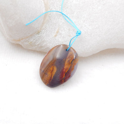 Mookaite Jaspe Pendentif Perle, 26X20X5mm, 3.7g