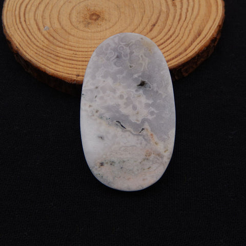 Natural Ocean Jasper Carved Mermaid Cabochon 58X34X8mm, 22.6g