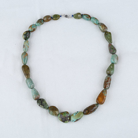 Collier de pierres précieuses de chrysocolle naturelle et d'agate rouge, collier de bijoux, collier réglable.