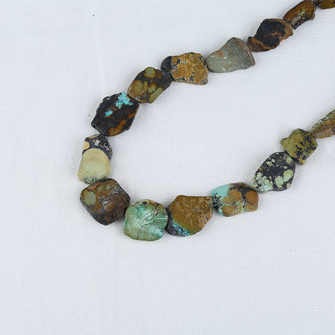 Raw Gemstone Necklaces, Natural Turquoise Gemstone Necklaces, Adjustable Necklace, 1 Strand, 20-28 inch, 110g