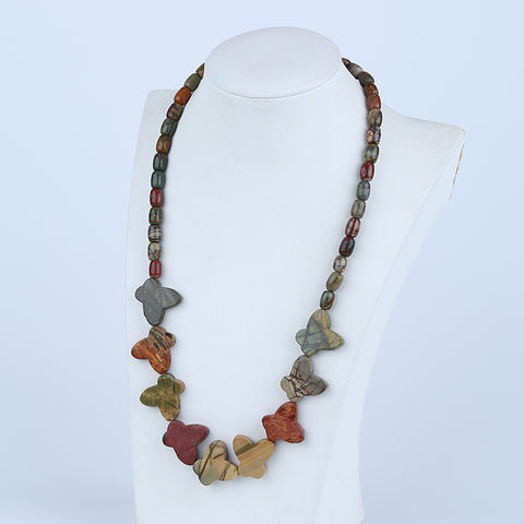 1 Strand Natural Multi-Color Picasso Jasper Beads for Necklace 20-24 inch, 60g