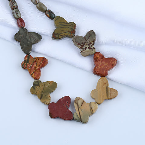 1 Strand Natural Multi-Color Picasso Jasper Beads for Necklace 20-24 inch, 60g