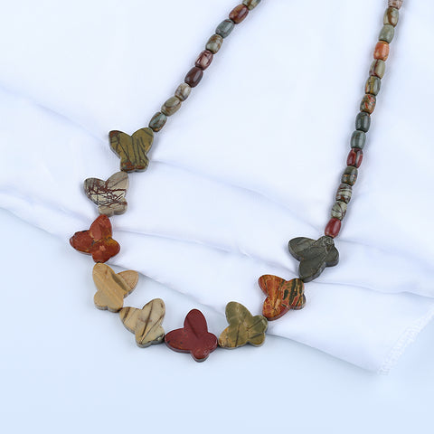 1 Strand Natural Multi-Color Picasso Jasper Beads for Necklace 20-24 inch, 60g