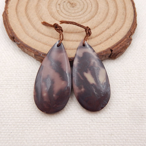 Natural Chohua Jasper Earring Beads 30x15x3mm, 5.4g