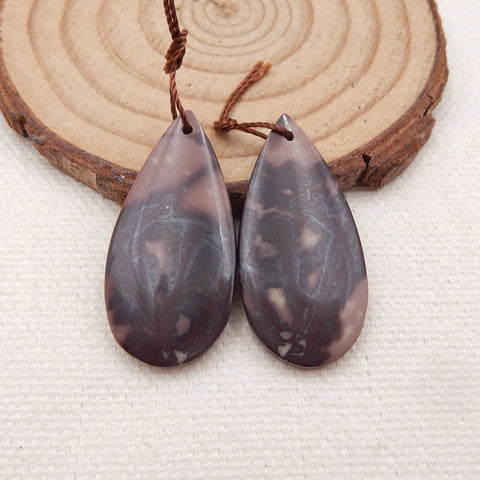 Natural Chohua Jasper Earring Beads 30x15x3mm, 5.4g