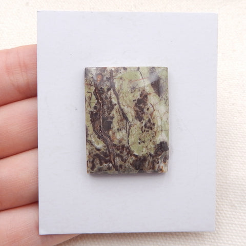 Natural Mushroom Jasper Cabochon 31x25x5mm, 8.5g