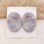 Natural Purple Agate Cabochons Paired 25x18x4mm, 6.5g