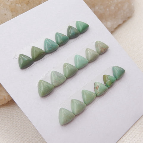 18 PCS Natural Turquoise Cabochons 6x6x3mm, 1.8g