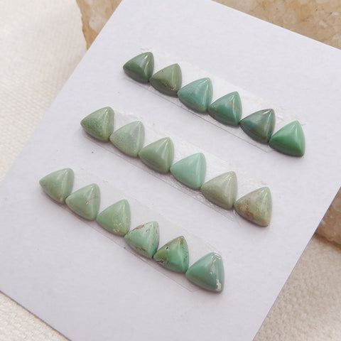 18 PCS Natural Turquoise Cabochons 6x6x3mm, 1.8g