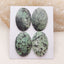 4 pcs Naturel Ovale Vert Turquoise Cabochons Flatback, 29x20x3mm, 11.0g