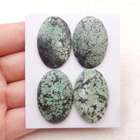 4 PCS Natural Turquoise Cabochons 29x20x3mm, 11.0g