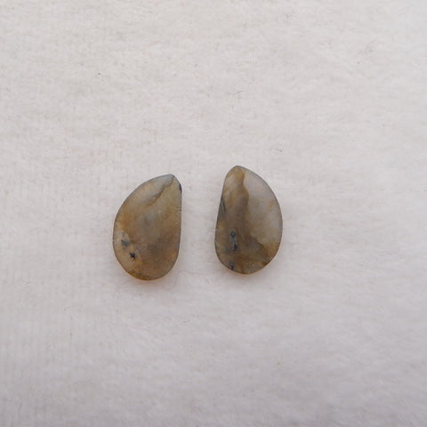 Natural Labradorite Cabochons Paired 20x12x4mm, 2.8g