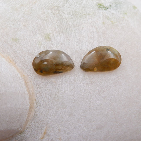 Natural Labradorite Cabochons Paired 20x12x4mm, 2.8g