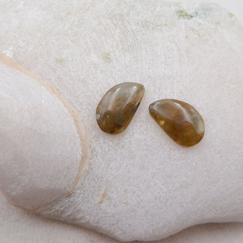 Natural Labradorite Cabochons Paired 20x12x4mm, 2.8g