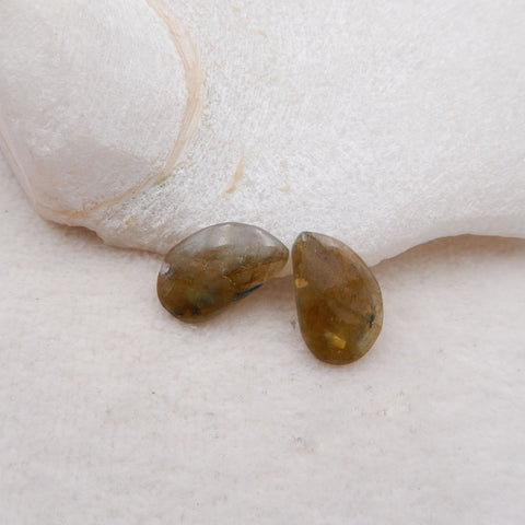 Natural Labradorite Cabochons Paired 20x12x4mm, 2.8g