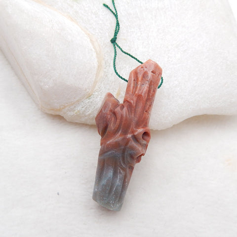 Natural Amazonite Pendant Bead 53X19X14mm, 17.8g