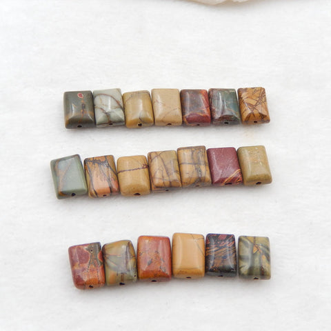 20 PCS Multi Couleur Picasso Jasper Cabochon 13x10x6mm, 31.7g