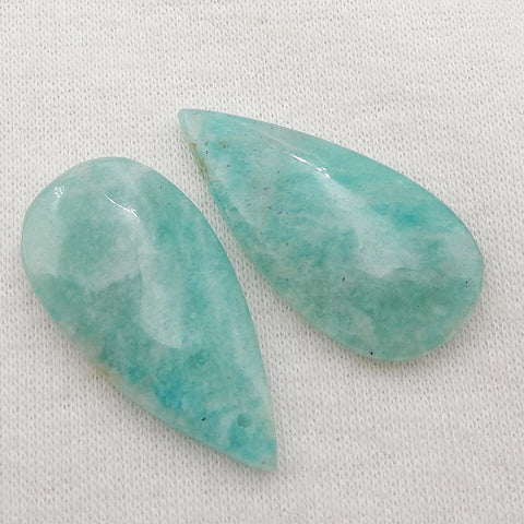 Natural Amazonite Earring Beads 29x15x5mm, 5.5g