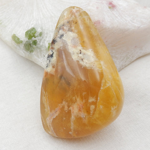 Natural Yellow Opal Cabochon 57x35x27mm, 46.5g