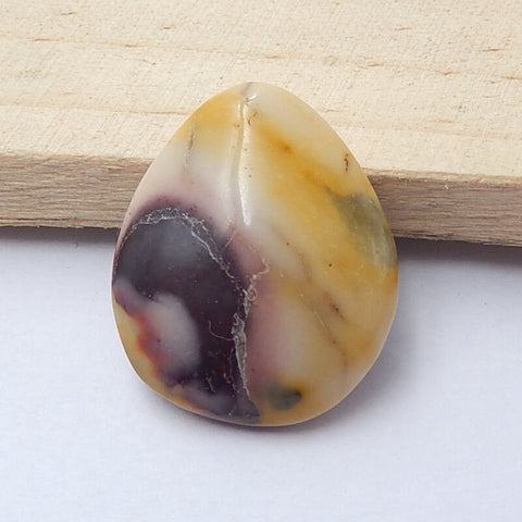 Natural Mookaite Jasper Gemstone Cabochon, 26x22x6mm, 4.8g - MyGemGarden