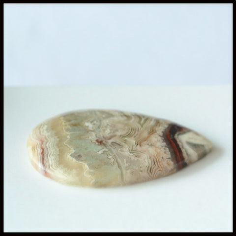 Natural Crazy Lace Agate Gemstone Cabochon 39x26x4mm,7.75g - MyGemGarden