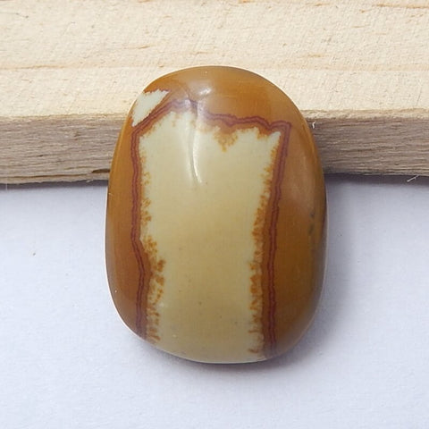 Natural Us Biggs Jasper Gemstone Cabochon, 22x16x7mm, 3.4g - MyGemGarden