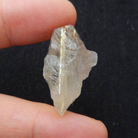 Raw Material, Raw Gold Rutilated Quartz Material, 24x14x13mm, 6g - MyGemGarden