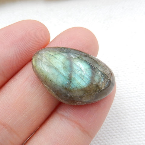 Natural Labradorite Gemstone Cabochon, 24x15x6mm, 3.3g - MyGemGarden