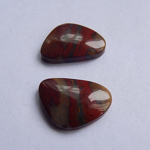 Natural African Blood Stone Cabochon 22x16x5mm,5.2g - MyGemGarden