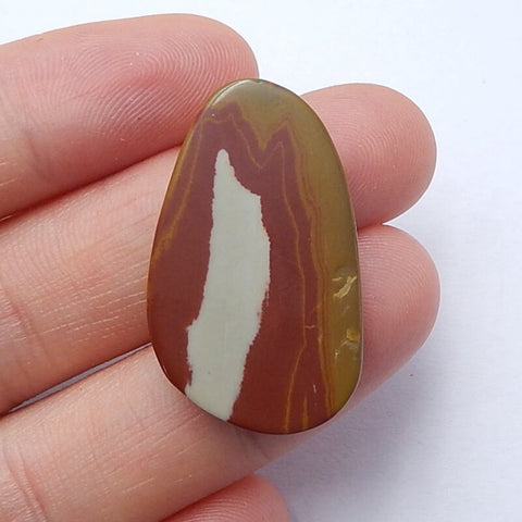 Natural Us Biggs Jasper Gemstone Cabochon, 29x18x6mm, 4.5g - MyGemGarden