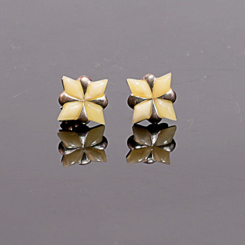 New Design Hot Sale 925 Silver with Natural Amber Gemstone Earrings 3.1g - MyGemGarden