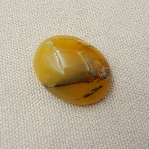 Cabochon en pierre gemme d'opale jaune, 31x23x10 mm, 8,2 g