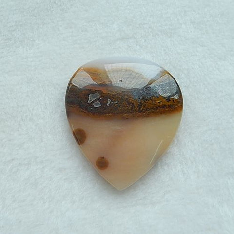 New Ocean Jasper Fashion Natural Stone Cabochon 37x32x6mm 11g - MyGemGarden