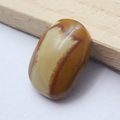 Natural Us Biggs Jasper Gemstone Cabochon, 22x16x7mm, 3.4g - MyGemGarden