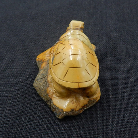 Turquoise Gemstone Turtle Carved Ornament, 25x33x47mm, 38g - MyGemGarden