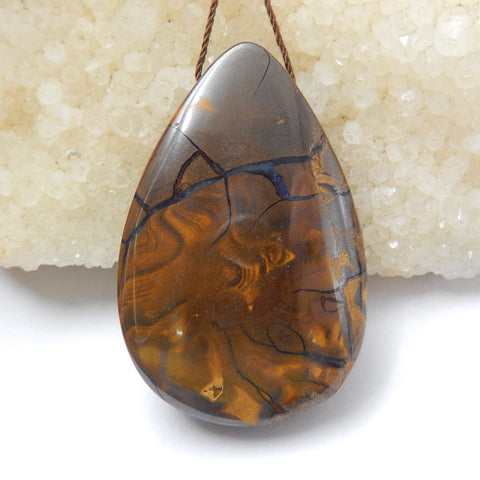 Natural Boulder Opal drop Pendant Bead