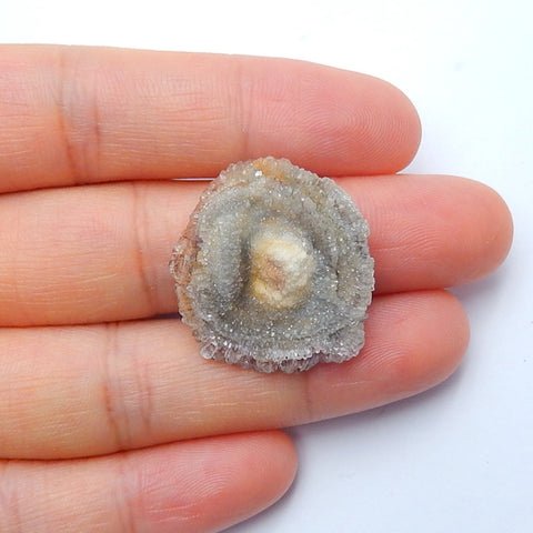 Natural rare mushroom agate nugget gemstone specimen, 26x25x7mm, 4g - MyGemGarden