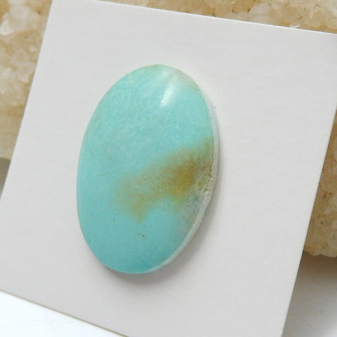 Natural Turquoise Oval Flatback Gemstone Cabochon, 25x18x4mm, 13ct - MyGemGarden