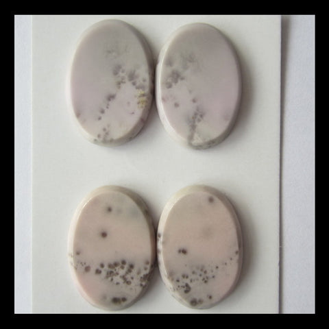 purple agate Cabochon 2 Pair 25x18x3mm,11.05g - MyGemGarden