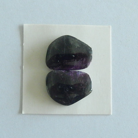 Natural Sugilite Gemstone Cabochon Pair 20x15x4mm,6.6g - MyGemGarden