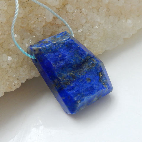 Nugget Lapis Lazuli Material Gemstone Pendant Stone, 24x19x8mm, 8.9g - MyGemGarden