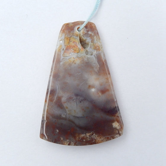 Ocean Jasper Gemstone Natural Pendant Bead, 45x29x6mm, 11.2g - MyGemGarden