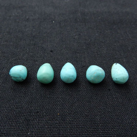 Sale 1pc Natural Turquoise Teardrop Gemstone Pendant Stone, 11x9mm, 14x9mm - MyGemGarden