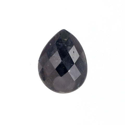 Faceted Pear Dark Blue Sapphire Cabochon, 17x13x7mm, 12.95ct - MyGemGarden