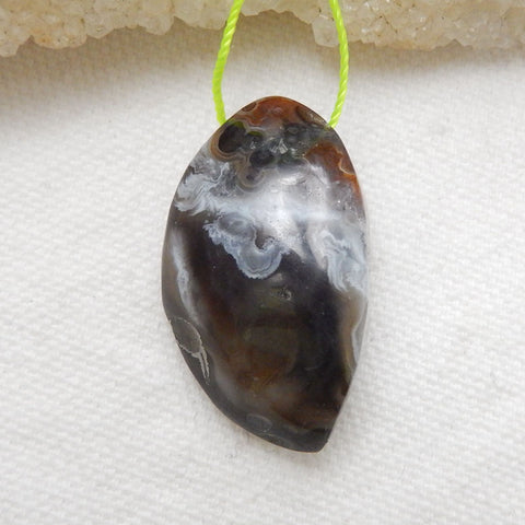 Nugget Drusy Agate Gemstone Pendant Bead, Natural Stone, 34x20x11mm, 10g - MyGemGarden