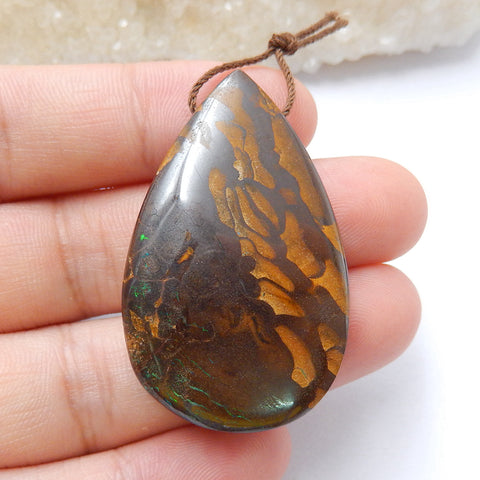 Natural Boulder Opal drop Pendant Bead