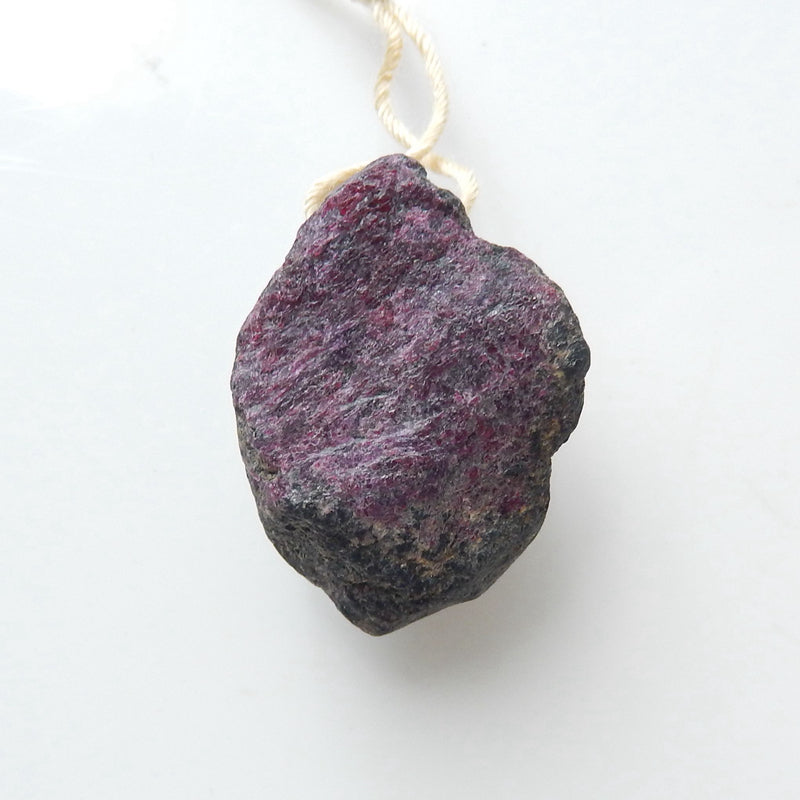 New, Nugget Ruby Gemstone Pendant Stone, Jewelry accessories, 25x18x12mm, 8g - MyGemGarden