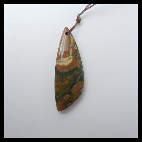 SALE, 3 pcs Natural Ocean Jasper Glued Pendant, Set, 44x12x5mm, 35x10x4mm, 8.9g - MyGemGarden