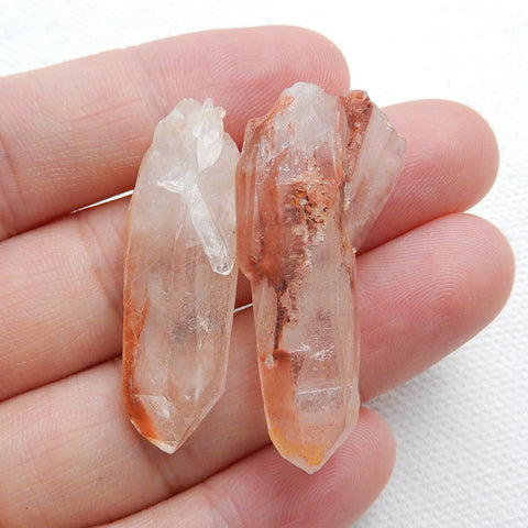 Drusy Cabochon,Crystal, Selling 2 Pcs Quartz Gemstone Cabochon, 35x11x7mm, 9.7g - MyGemGarden